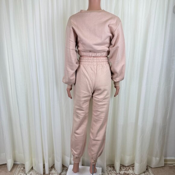 Zenana 2 Pcs Crop Sweatshirt Tracksuit Jogger Pants Set Outfit Active Loungewear - Picture 3 of 8